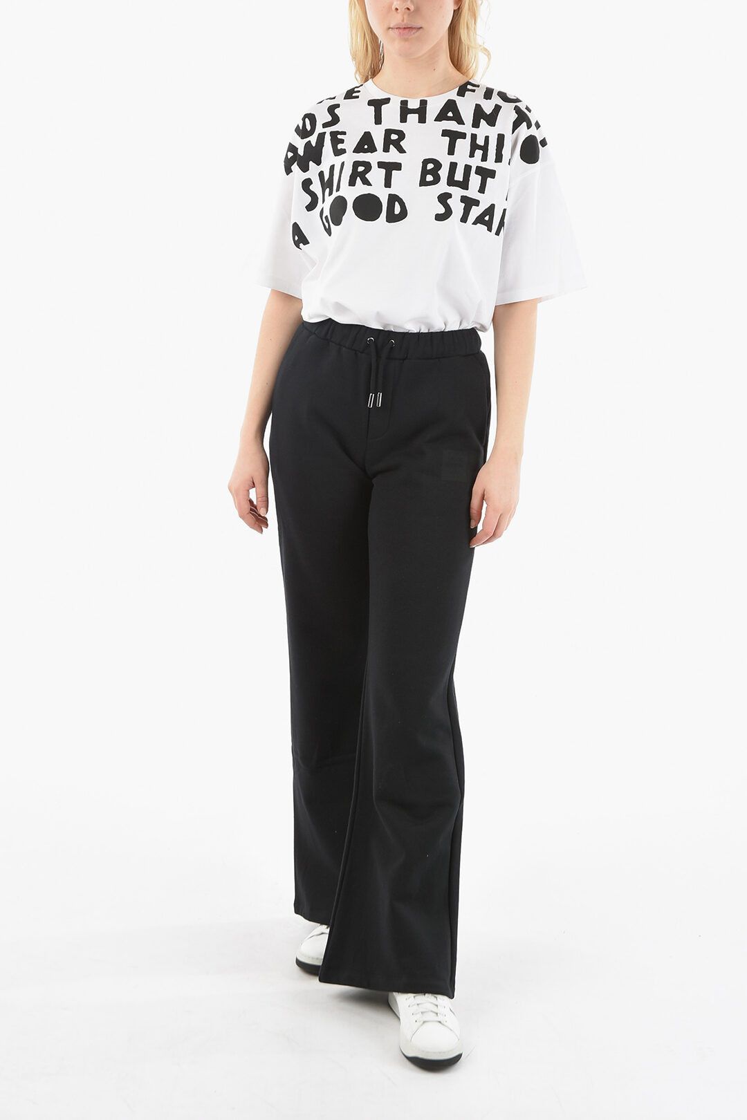 Opening Ceremony og1mm0824 Fleeced Cotton Bootcut Joggers in Black Size 30" / US 8 / IT 44 - 4 Thumbnail