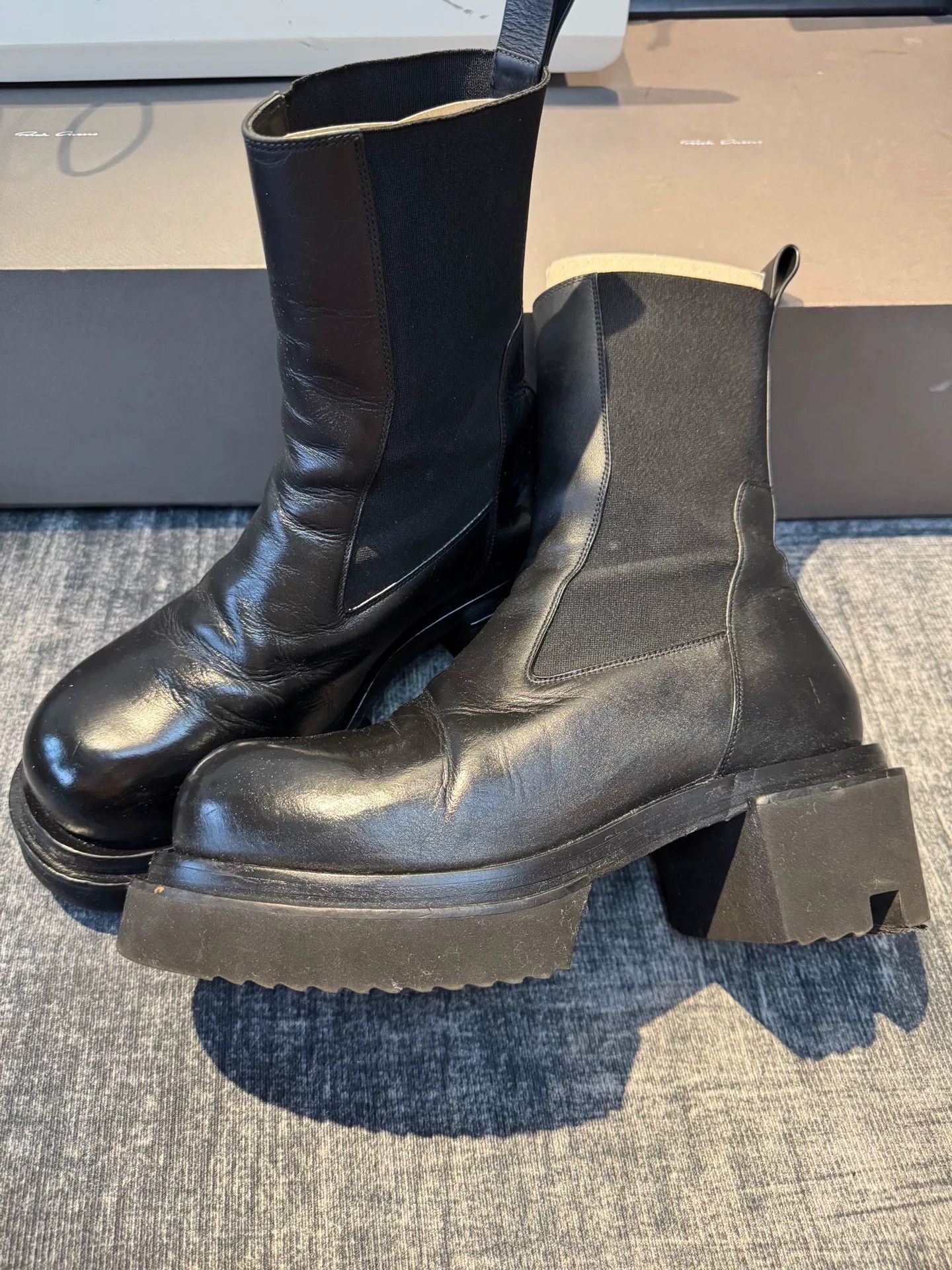 Rick Owens Rick Owens Kiss Boots 42 / Eggplant Beveled Platforms