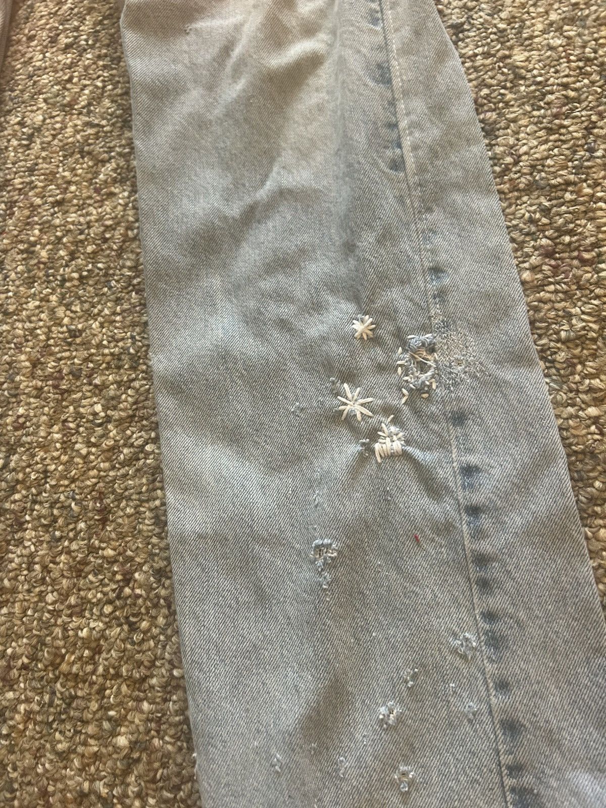 Other 1/1 Your World distressed repair quilted patchwork denim Size US 32 / EU 48 - 3 Thumbnail