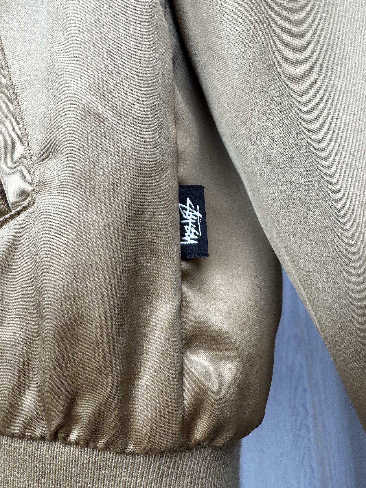 Stussy Stussy Gold Satin California Womens Bomber Jacket Floral Zip Size XS / US 0-2 / IT 36-38 - 8 Thumbnail