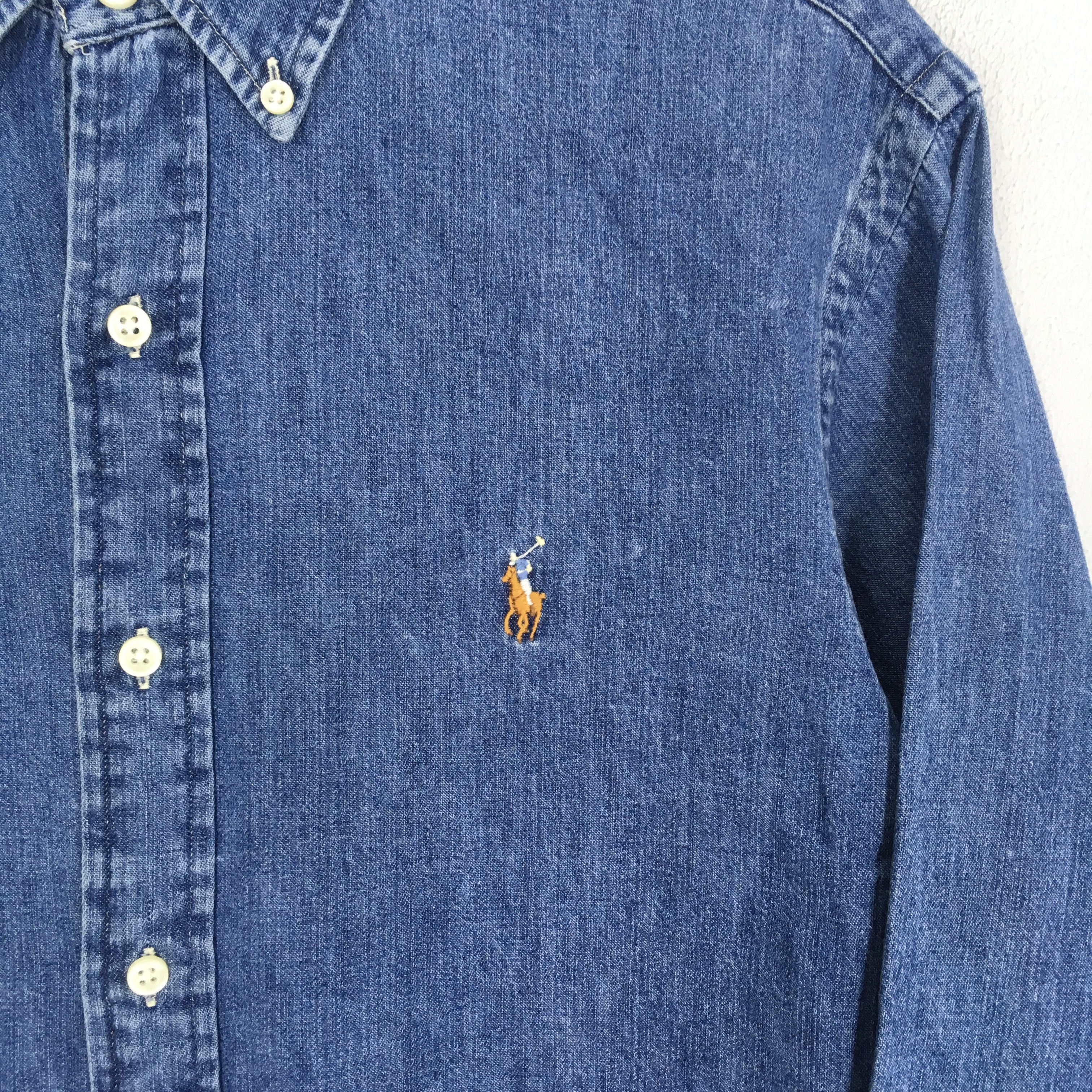 Polo Ralph Lauren Vintage Polo Ralph Lauren Denim Shirt Polo Pony RL Jeans Size US S / EU 44-46 / 1 - 5 Thumbnail