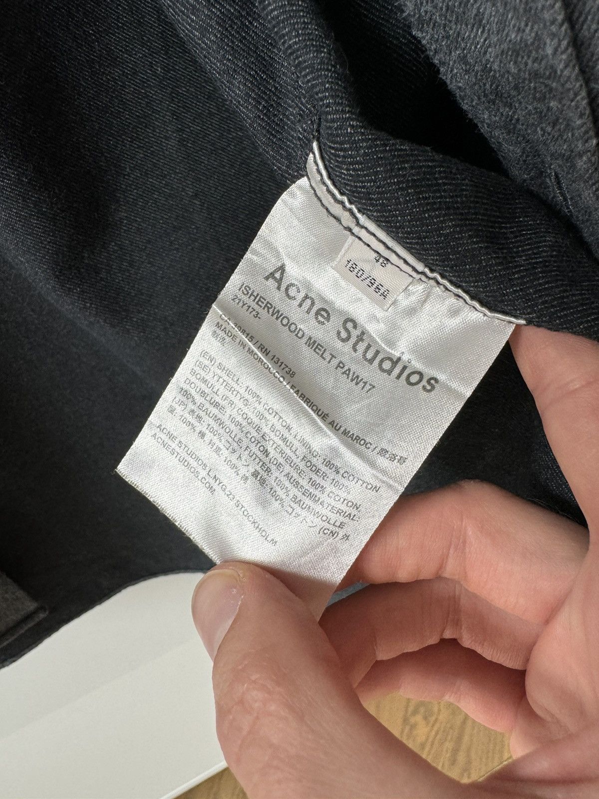 Acne Studios [48] Isherwood Melton Shirt in Carbon Grey (AW17) Size US M / EU 48-50 / 2 - 8 Thumbnail