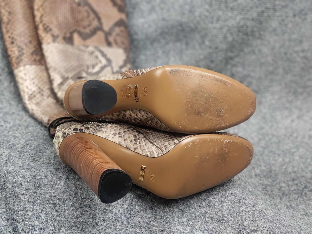 Gucci Gucci Authentic Python Snake Horsebit Knee Zip High Boots Size US 9.5 / IT 39.5 - 15 Thumbnail