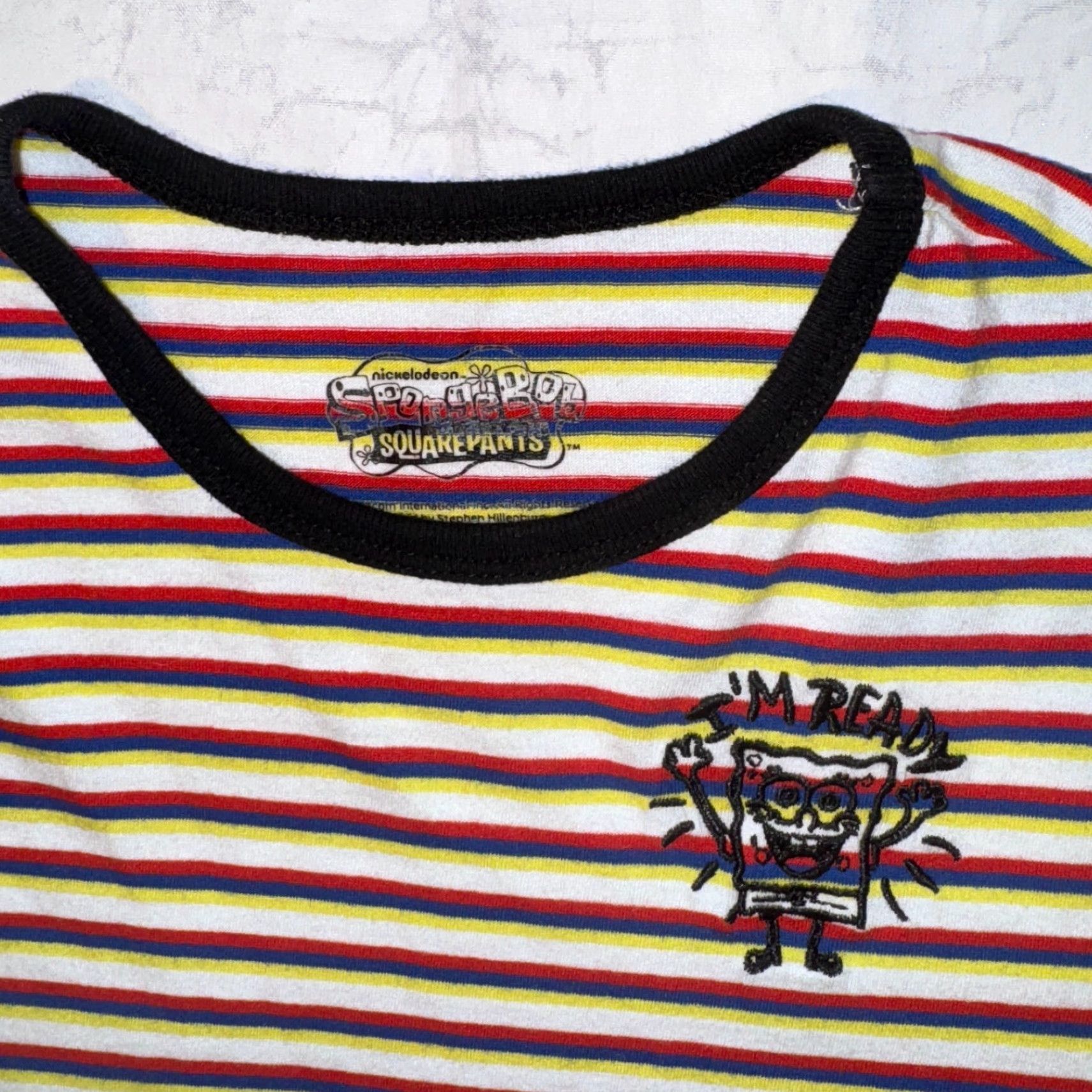 Nickelodeon Nickelodeon SpongeBob SquarePants Red Yellow Striped Logo Tshirt XS Brand SpongeBob SquarePants Shirt Women Size XS / US 0-2 / IT 36-38 - 2 Thumbnail