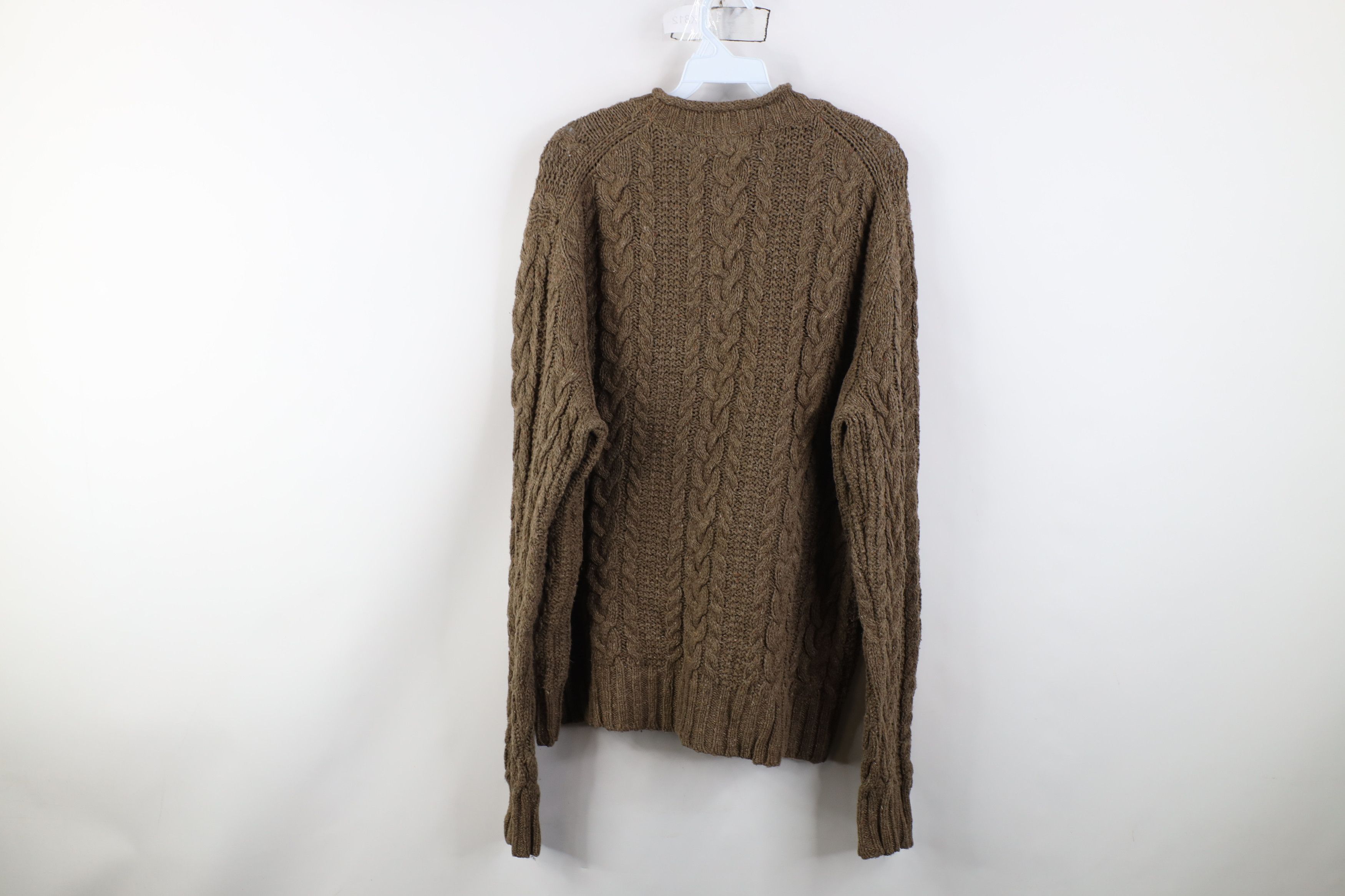 Ralph Lauren Vintage 90s Ralph Lauren Chunky Cable Knit Fisherman Sweater Size US XL / EU 56 / 4 - 8 Thumbnail