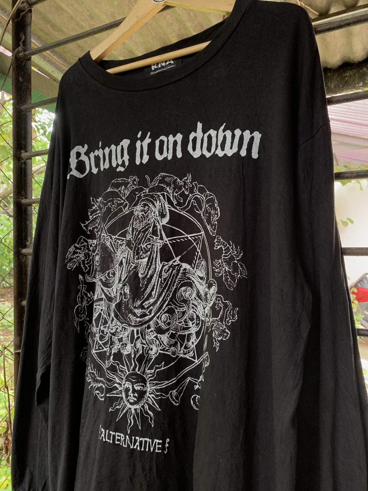 Japanese Brand 🐍 RNA Alternative Japan “Bring It On Down” Longsleeve Size US L / EU 52-54 / 3 - 4 Thumbnail