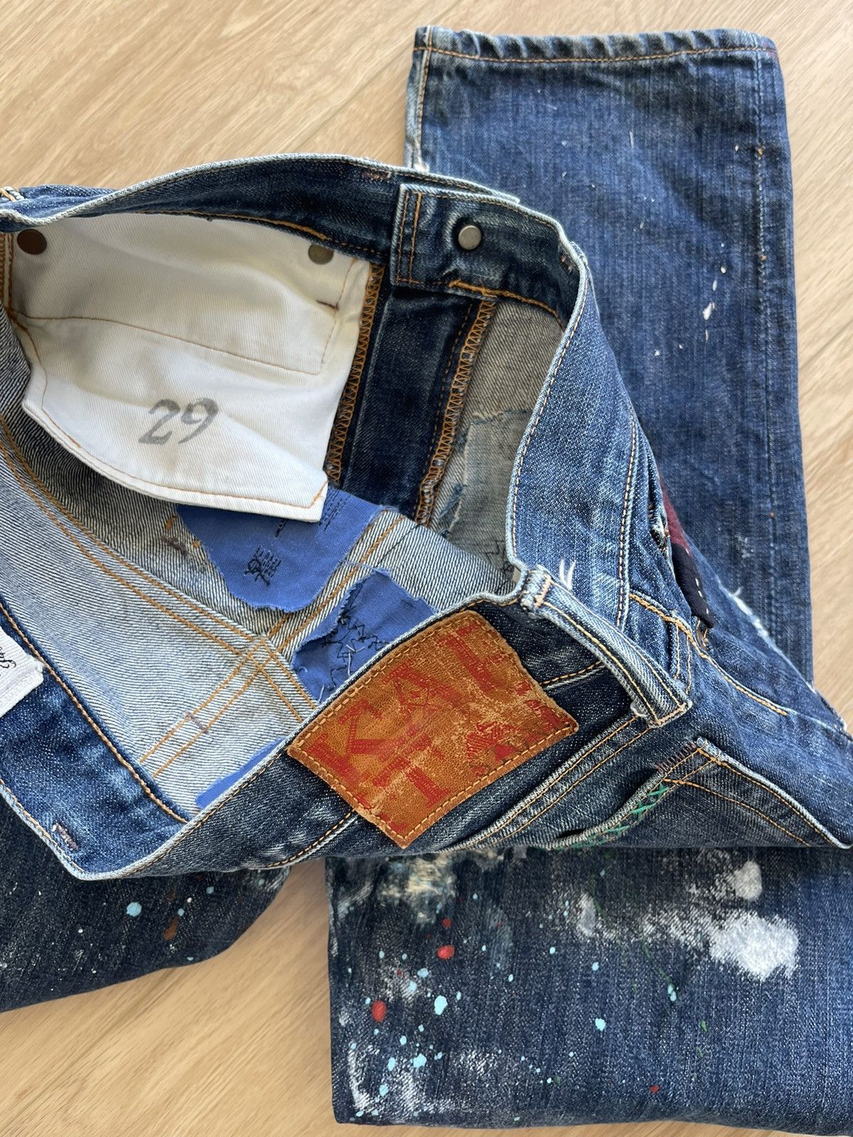 Kapital KAPITAL Vintage Sashiko Boro Patchwork Denim Jeans Size US 29 - 8 Thumbnail