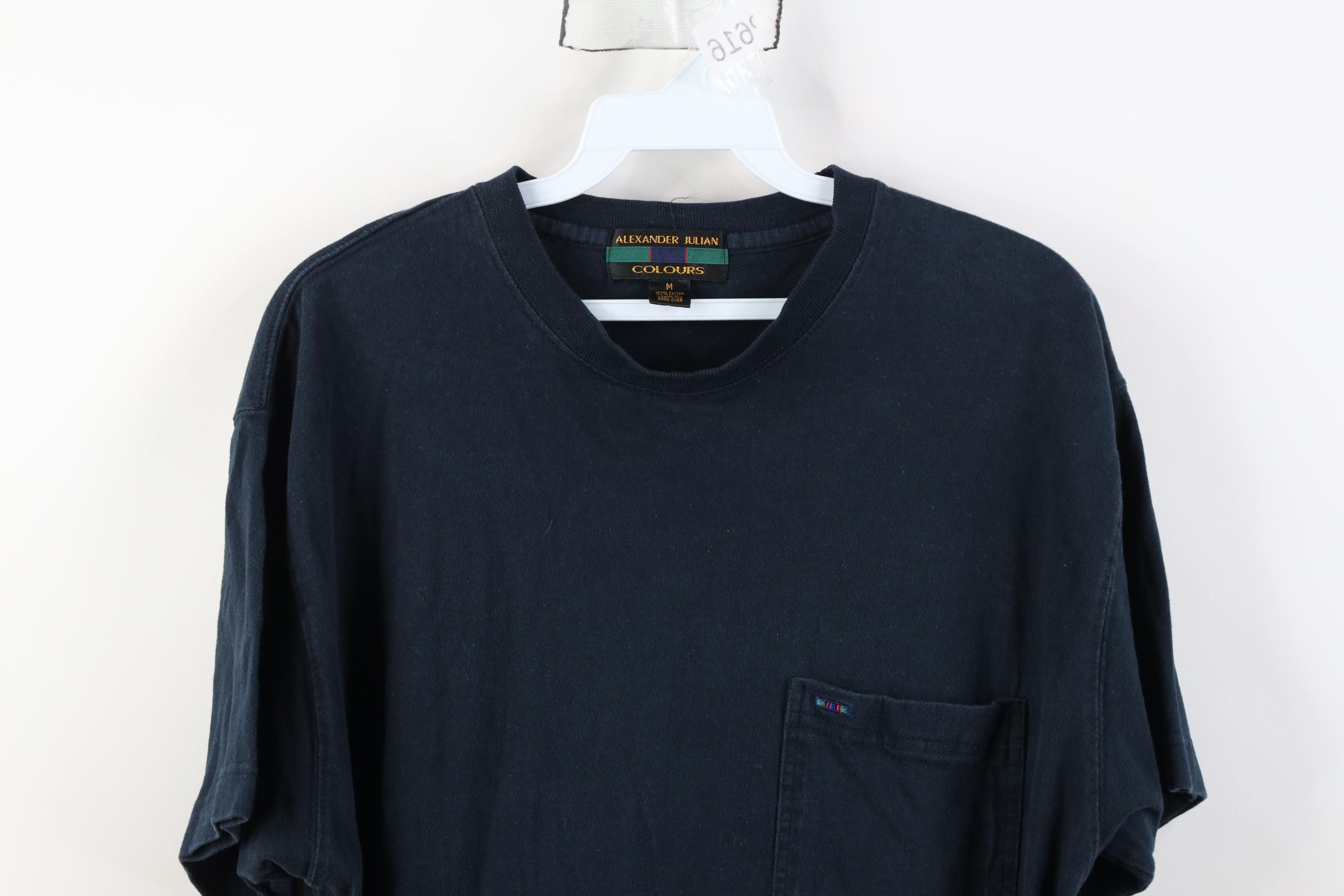 Vintage Vintage 90s Streetwear Cotton Heavyweight Pocket T-Shirt Size US M / EU 48-50 / 2 - 2 Thumbnail