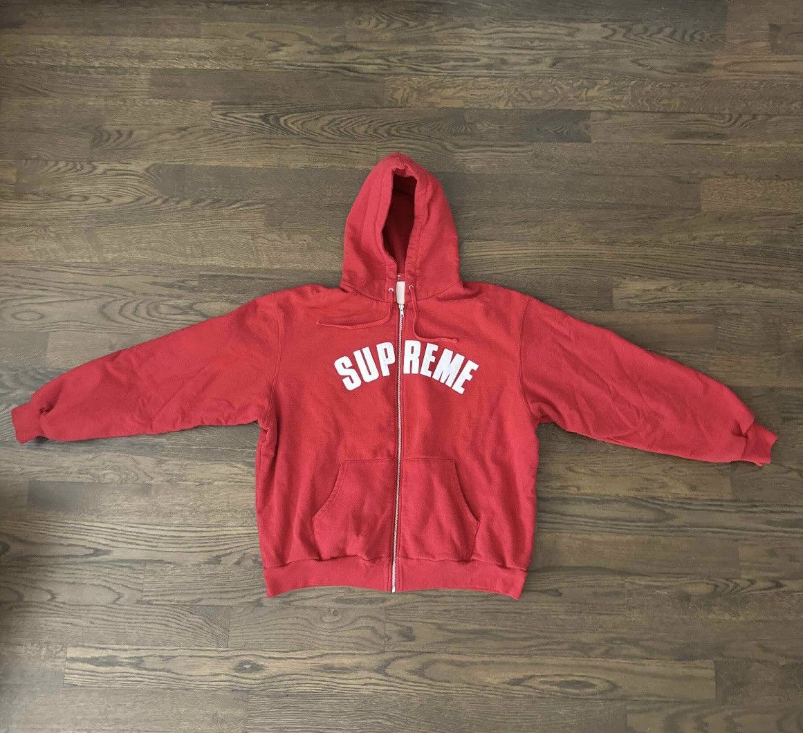 【SUPREME】ARC THERMAL LINED ZIP UP HOODED SWEATSHIRT PINK Supreme Arc Logo Zip Up Hooded Sweatshirt Pink – UniqueHype