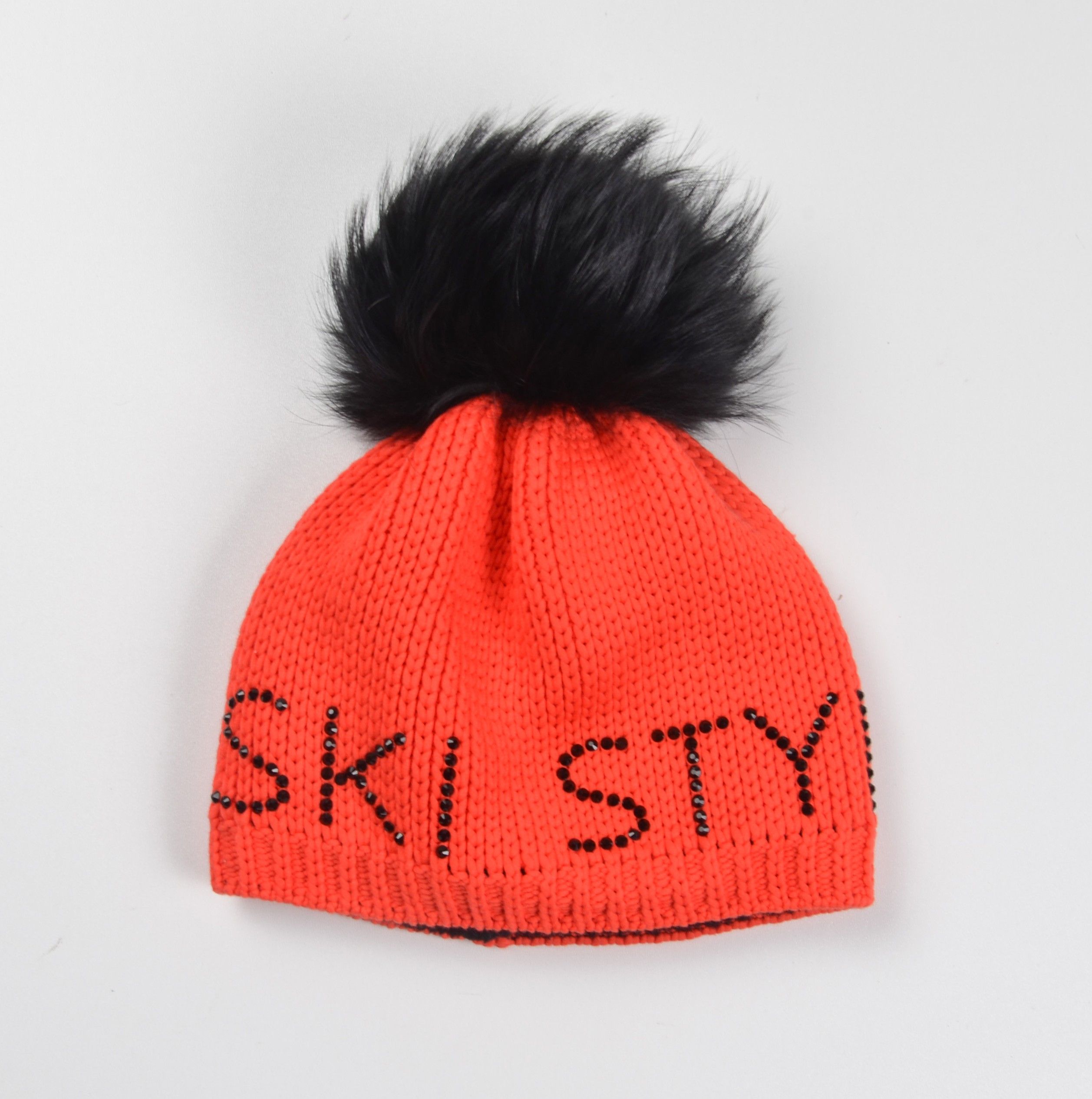 Sportalm Kitzbuhel Sportalm Aris "Ski Style" Crystals Racoon Pompom Beanie Size ONE SIZE - 1 Thumbnail
