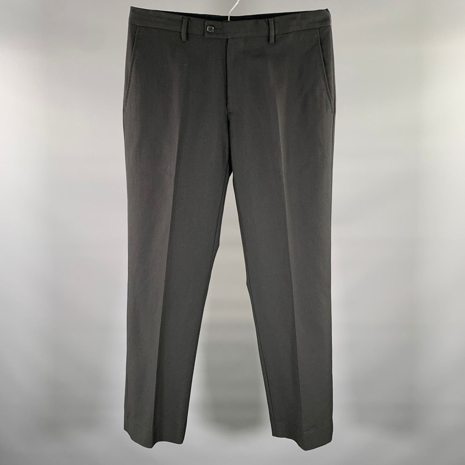 Calvin Klein Size 33 Black Wool Mohair Dress Pants Size US 33 - 1 Thumbnail