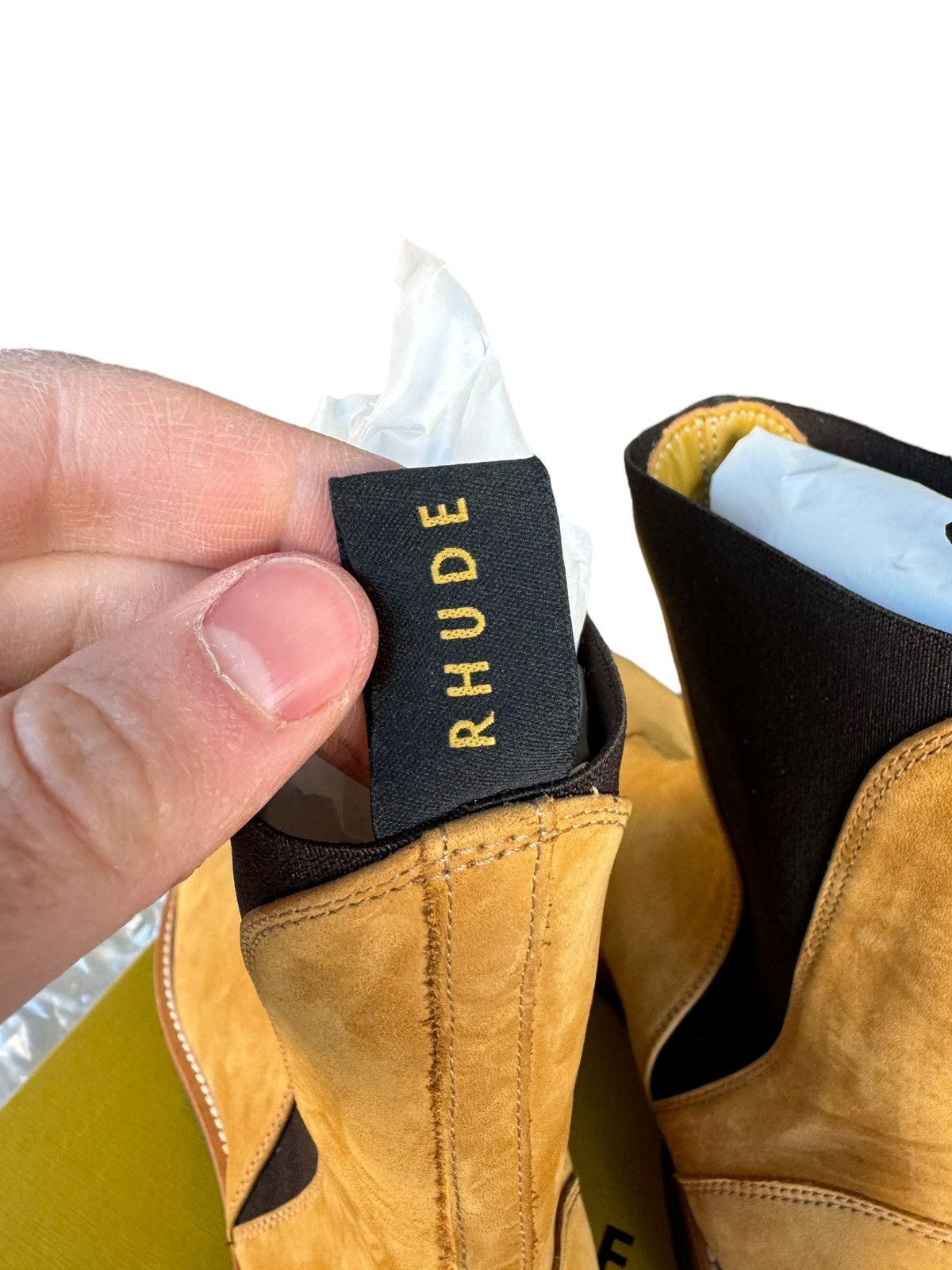 Rhude Unreleased 2020 Tan Mid Chelsea Suede Boot Size US 9 / EU 42 - 9 Thumbnail
