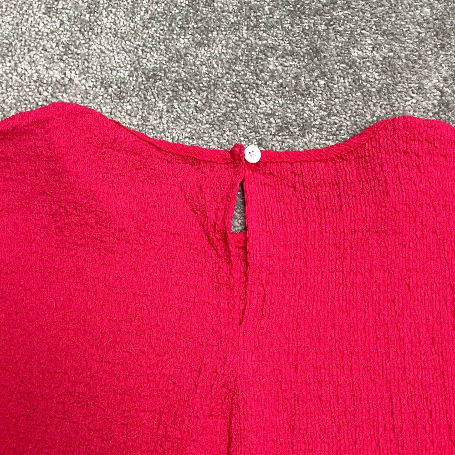 Pinko Unbranded textured Crepe Blouse Womens 2XL Pink Dolman Sleeve Crew Neck Casual Shirt Ladies Blouse Size XXL / US 16-18 / IT 52-54 - 3 Thumbnail