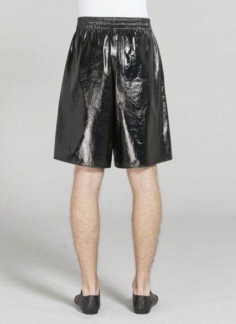 Marni o1w1db11024 Elasticated Leather Short in Black Size US 32 / EU 48 - 2 Thumbnail
