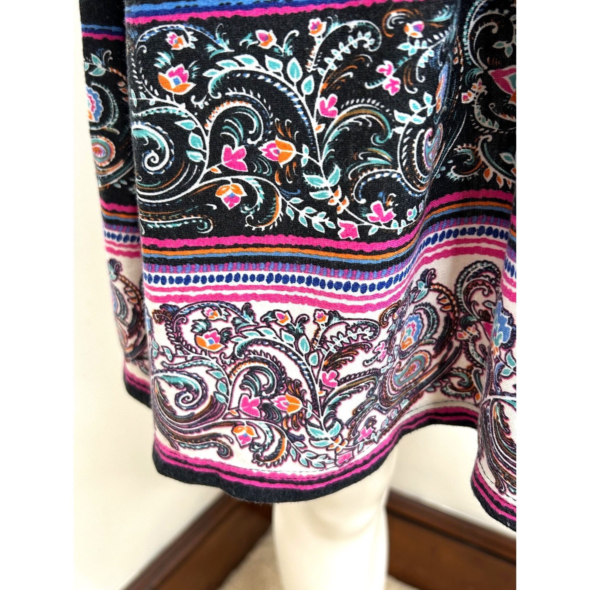 Other Pink Rose Women’s Mini Dress L Paisley Embroidered Upper Bac Size L / US 10 / IT 46 - 8 Thumbnail