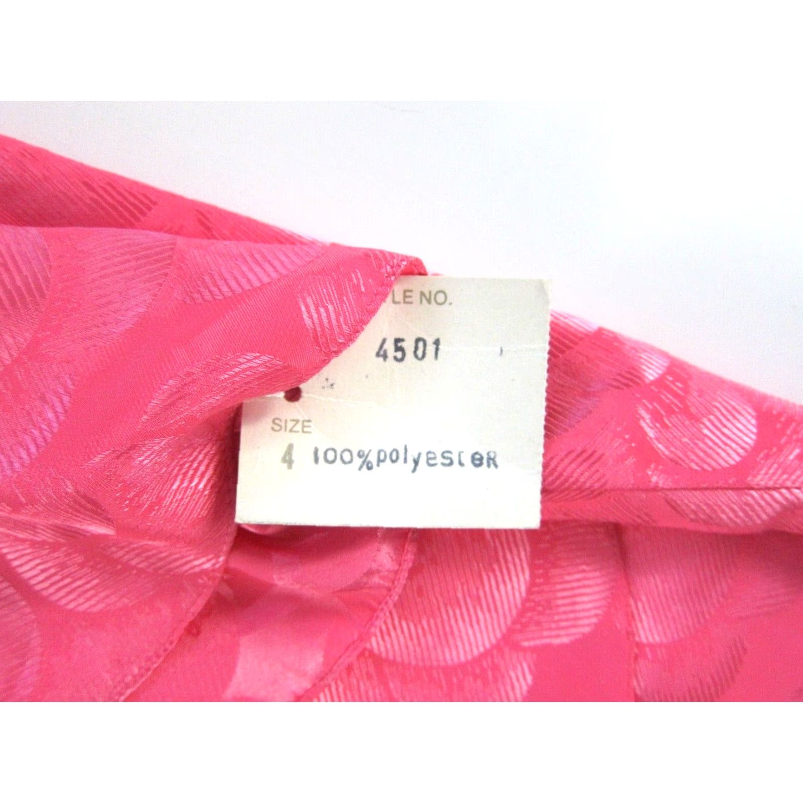 Vintage NWT Leslie Fay Pink Silky Short Sleeve Sheath Shift Midi Dress 4/S Size 27" / US 4 / IT 40 - 4 Thumbnail
