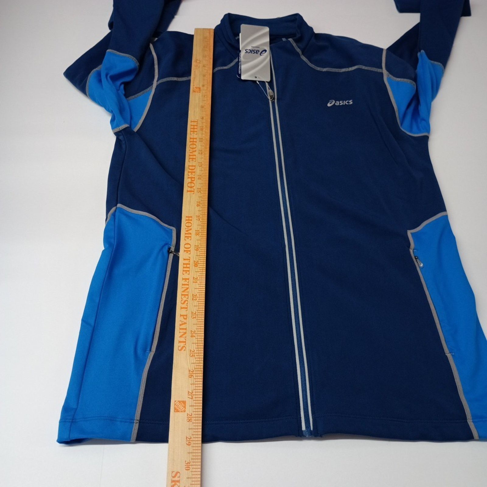 Asics ASICS Men's Run Lite Show Jacket Running Apparel Size M Blue Size US M / EU 48-50 / 2 - 7 Thumbnail