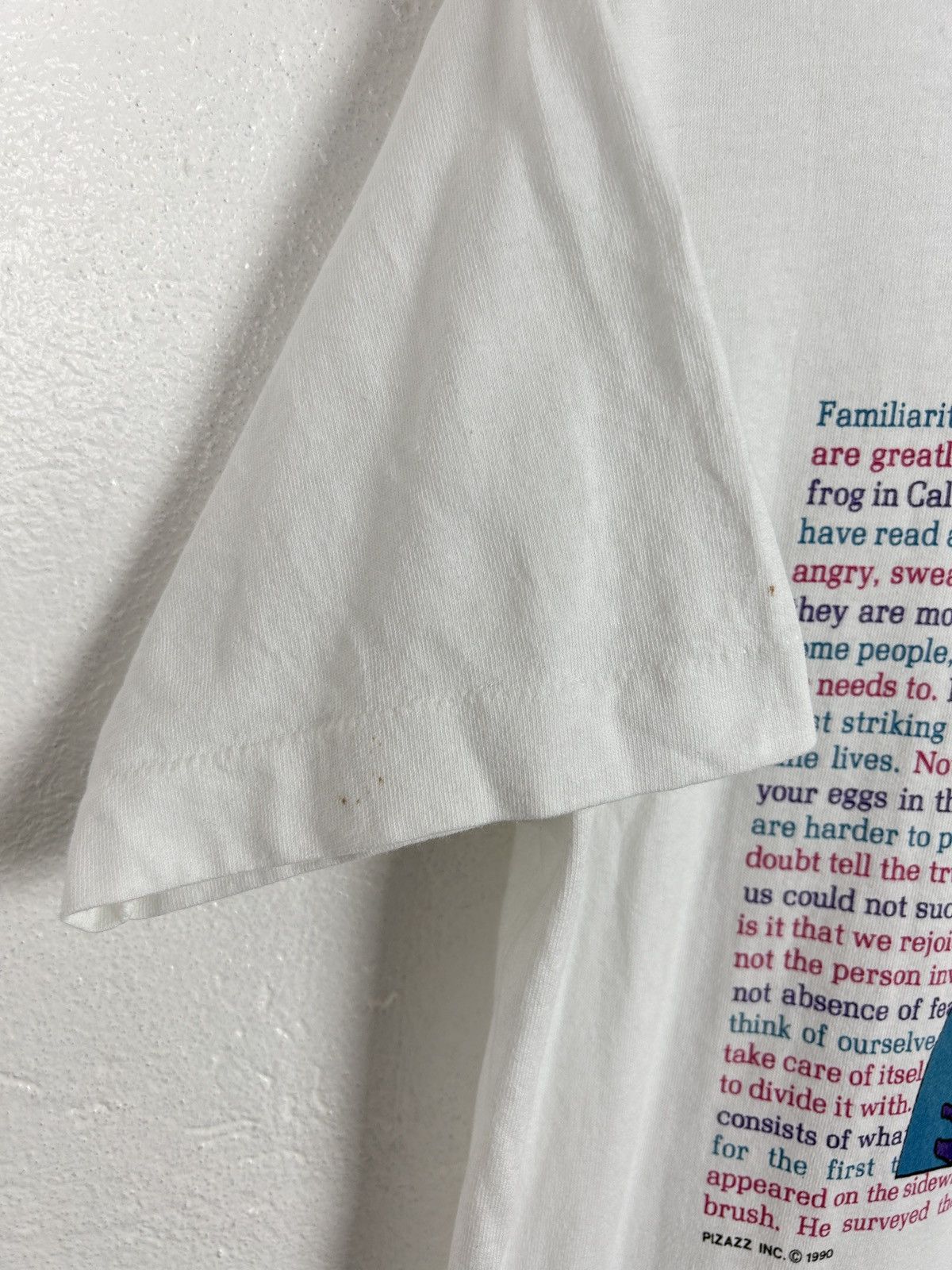 Vintage 90s Vintage Mark Twain 1990 Single Stitch Art Pizazz T-Shirt Size US M / EU 48-50 / 2 - 6 Thumbnail
