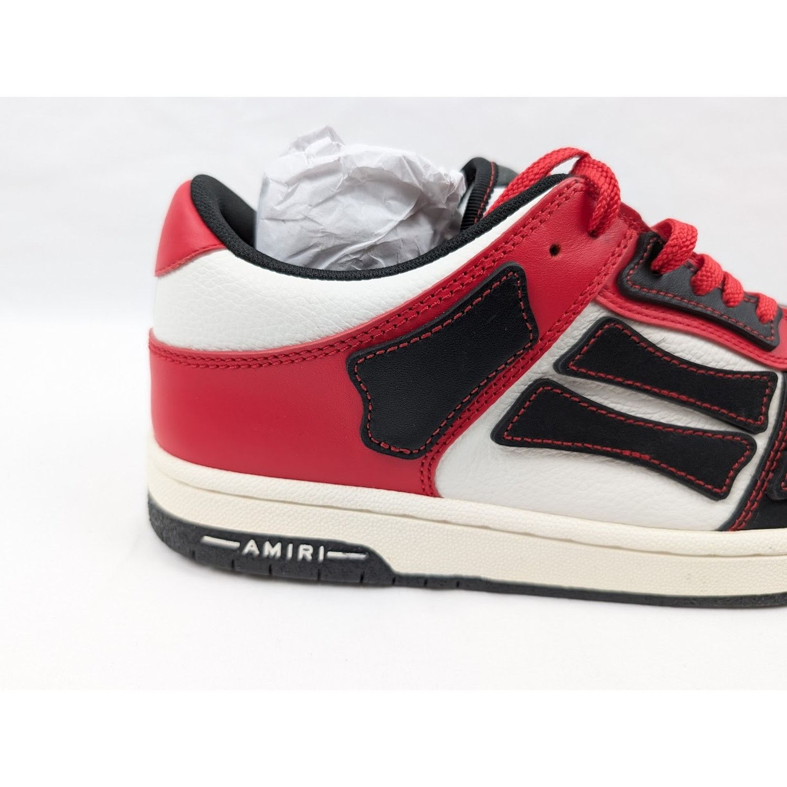 Amiri o1rshd1 Skeleton Low-Top Sneakers in Black/Red Size US 12 / EU 45 - 4 Thumbnail