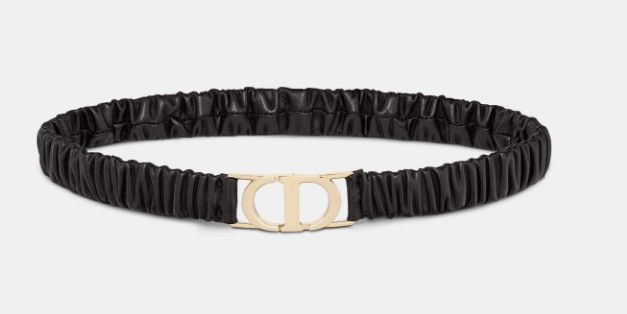 Dior o1w1db11024 Size: OS / Montaigne Stretch Belt in Black Size ONE SIZE - 2 Thumbnail