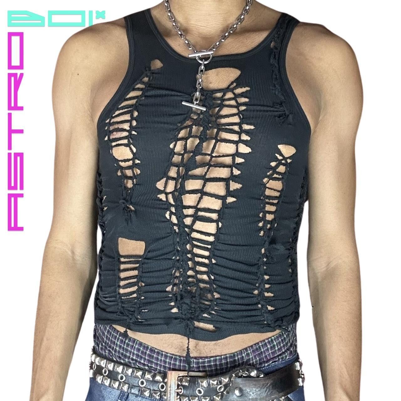 Gildan ASTROBOI* CROSSROADS BLACK BRAIDED RAVE TANK TOP MEDIUM Size US M / EU 48-50 / 2 - 1 Thumbnail