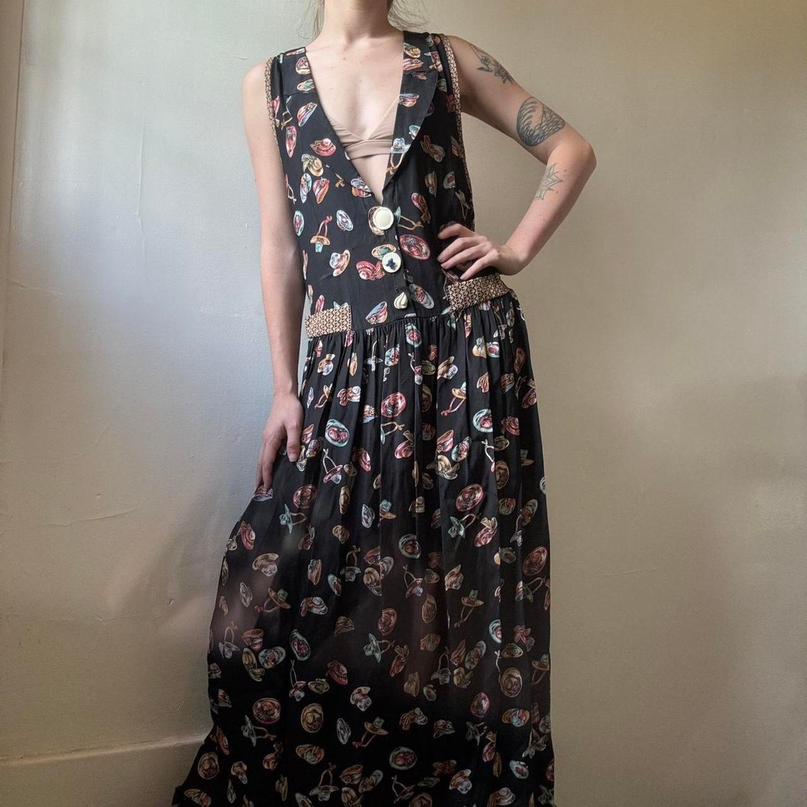 Vintage Vintage Lolita West by Foxtrot Vest Maxi Dress Small Retro Size S / US 4 / IT 40 - 3 Thumbnail