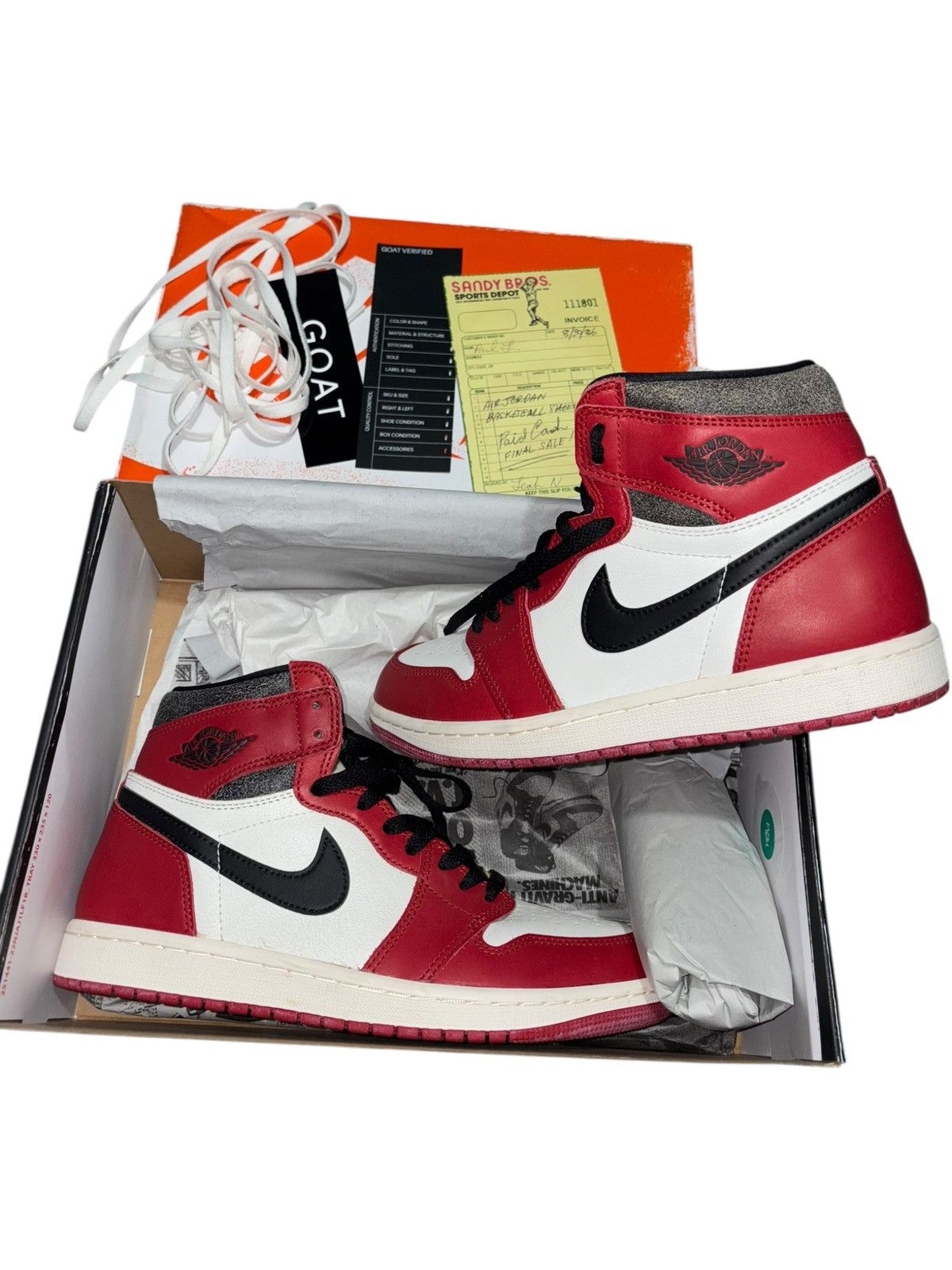 Jordan Brand 8.5 Air Jordan 1 Retro High OG Chicago Lost & Found Red y2k Size US 8.5 / EU 41-42 - 1 Thumbnail