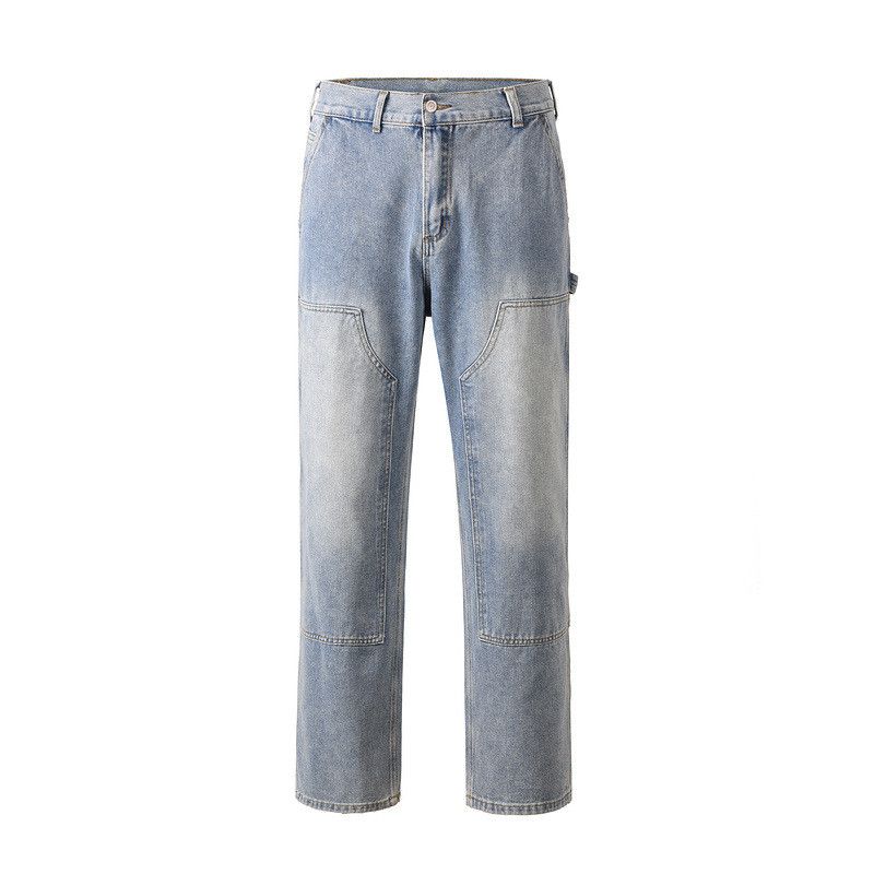 Japanese Brand × Jean High street washed loose patch pocket stitching Zipper jeans Size US 32 / EU 48 - 1 Thumbnail