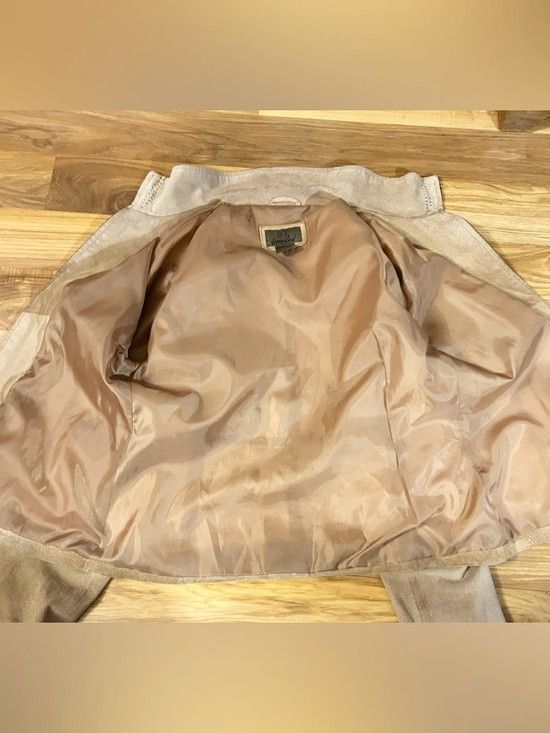 Other Vintage 90s BT Limited Short Tan Suede Zip Jacket~L~ Size L / US 10 / IT 46 - 6 Thumbnail