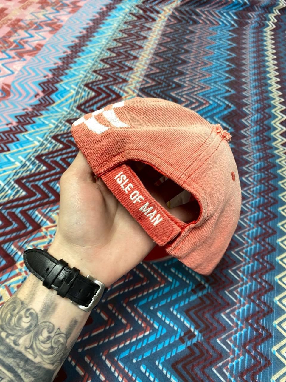 Vintage Hats Vintage cap pink big logo isle of man Y2K Motosport Size ONE SIZE - 7 Thumbnail