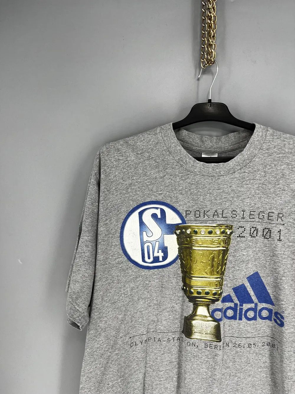 Adidas Adidas Schalke 04 Pokalsieger Cup Sieger Vintage T-shirt 00s Size US XL / EU 56 / 4 - 4 Thumbnail