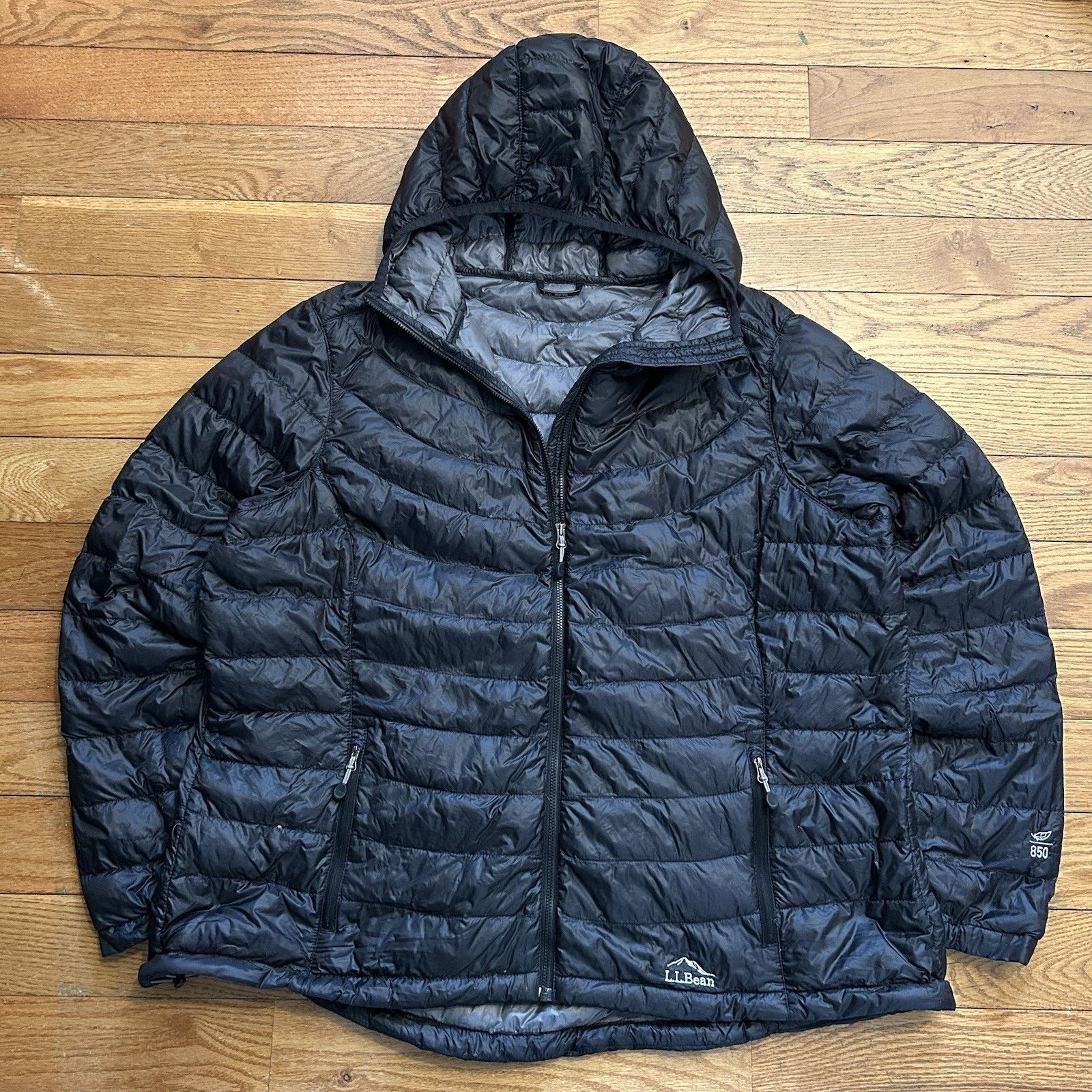 L.L. Bean Down 850 Downtek Pertex Puffer Hooded Full Zip Jacket 2XL Size US XXL / EU 58 / 5 - 1 Thumbnail