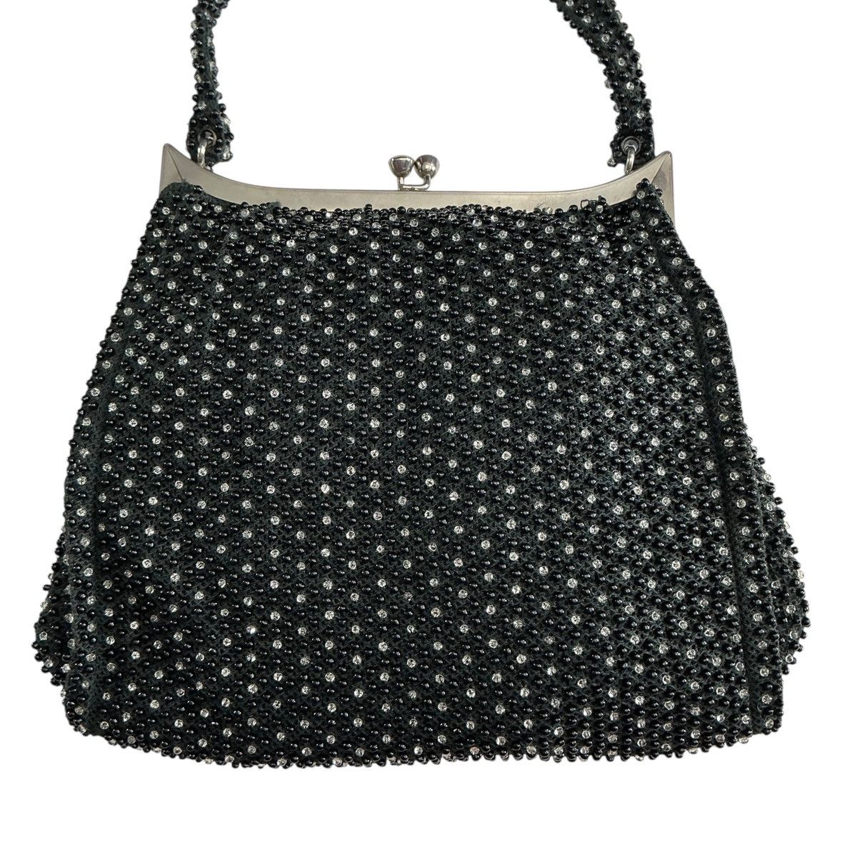 Other Vintage Y2K Elegant Black Beaded Handbag Size ONE SIZE - 2 Thumbnail