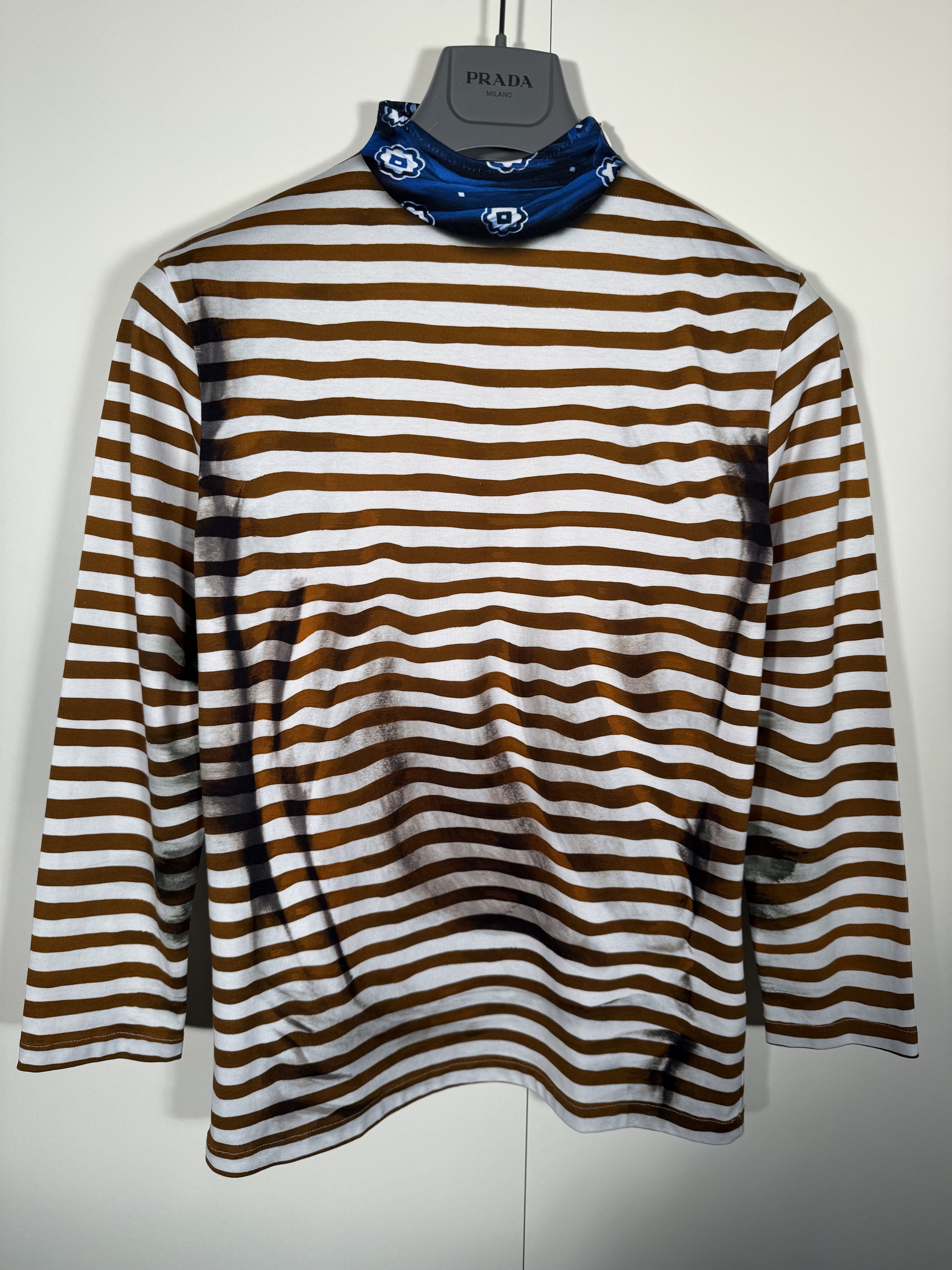 Prada Prada RUNWAY - Trompe L’Oeil Stripe Tee - SPRING 25 Size US S / EU 44-46 / 1 - 4 Thumbnail