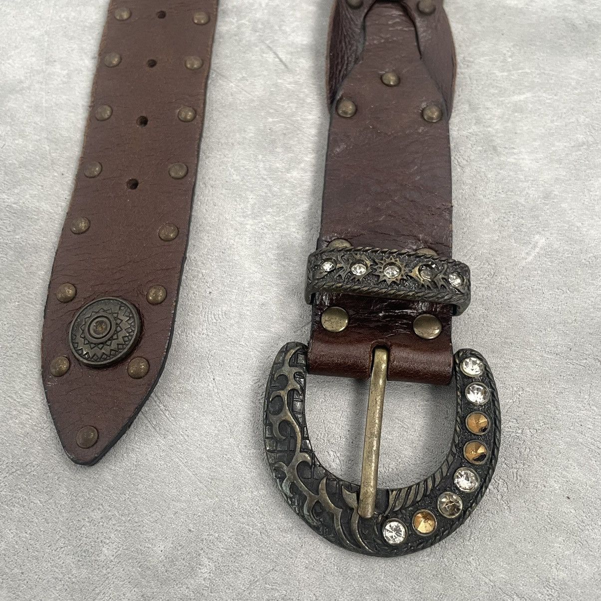 If Six Was Nine × Japanese Brand × Le Grande Bleu (L.G.B.) Vintage crystal belt Size ONE SIZE - 2 Thumbnail