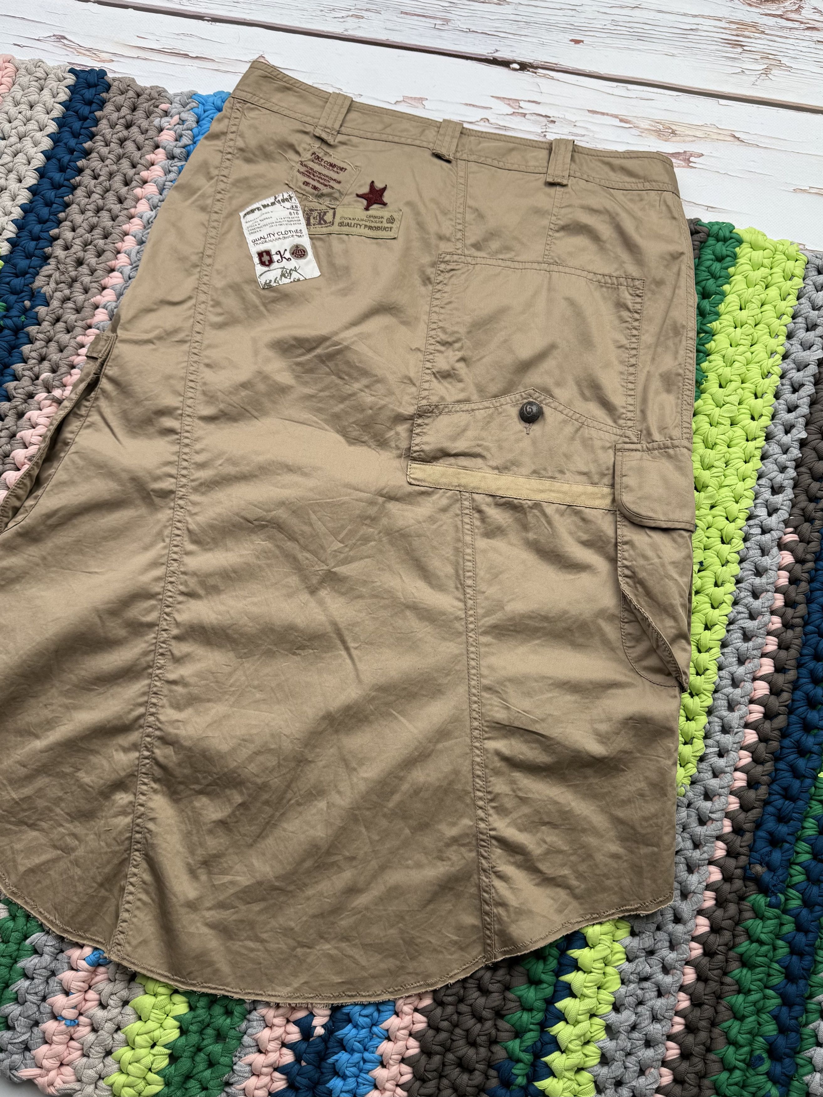 If Six Was Nine Vintage Cargo Skirt With Zippers (ET1) Size 28" / US 6 / IT 42 - 7 Thumbnail