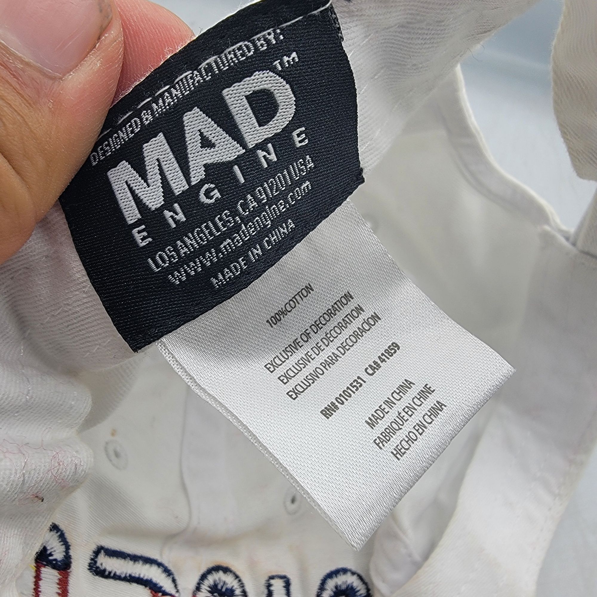 Mad Engine NASA Embroidered Logo White Hat Cap By Mad Engine Casual Lig Size ONE SIZE - 5 Thumbnail