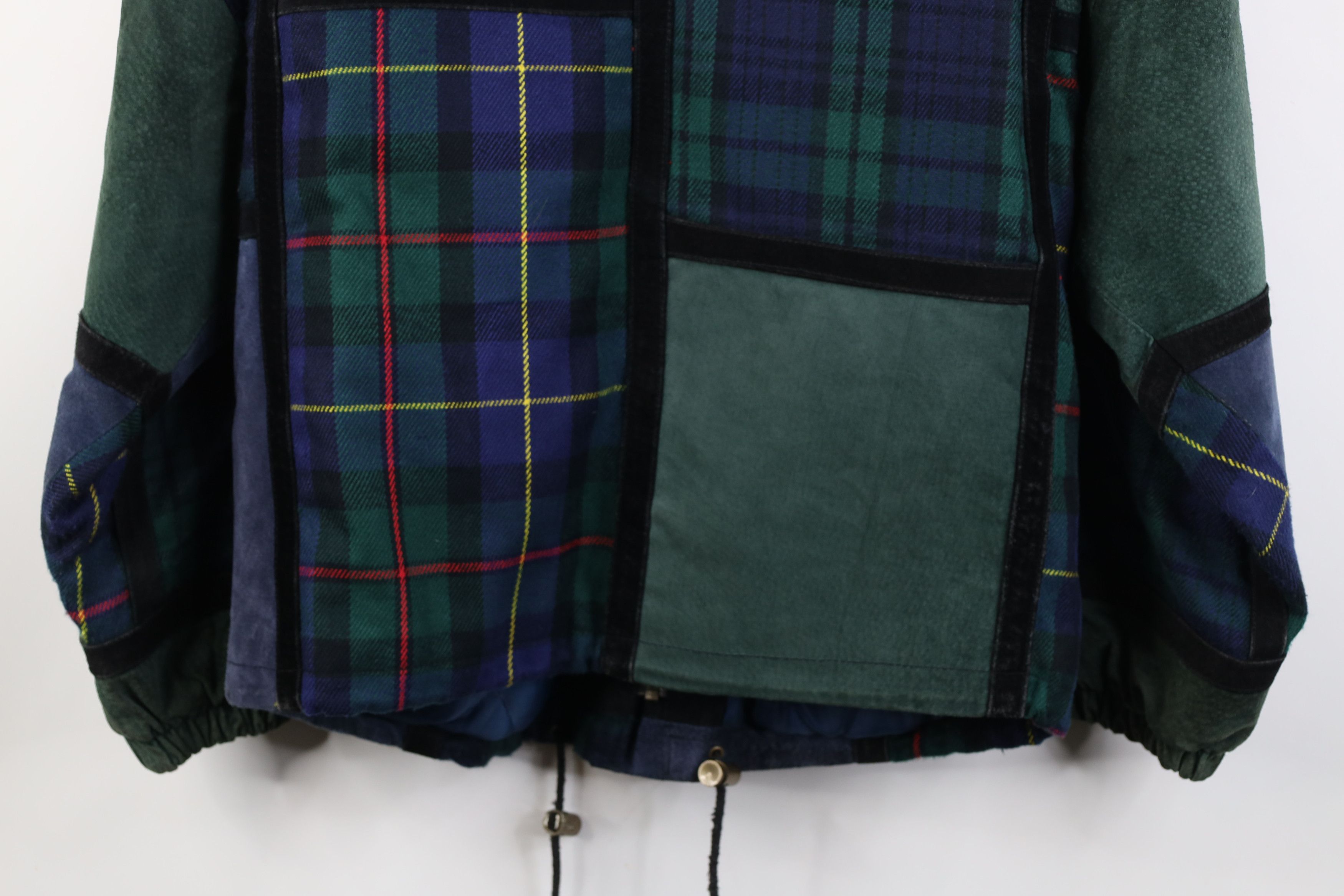 Vintage Vintage 90s Streetwear Wool Patchwork Toggle Button Jacket Size M / US 6-8 / IT 42-44 - 15 Thumbnail