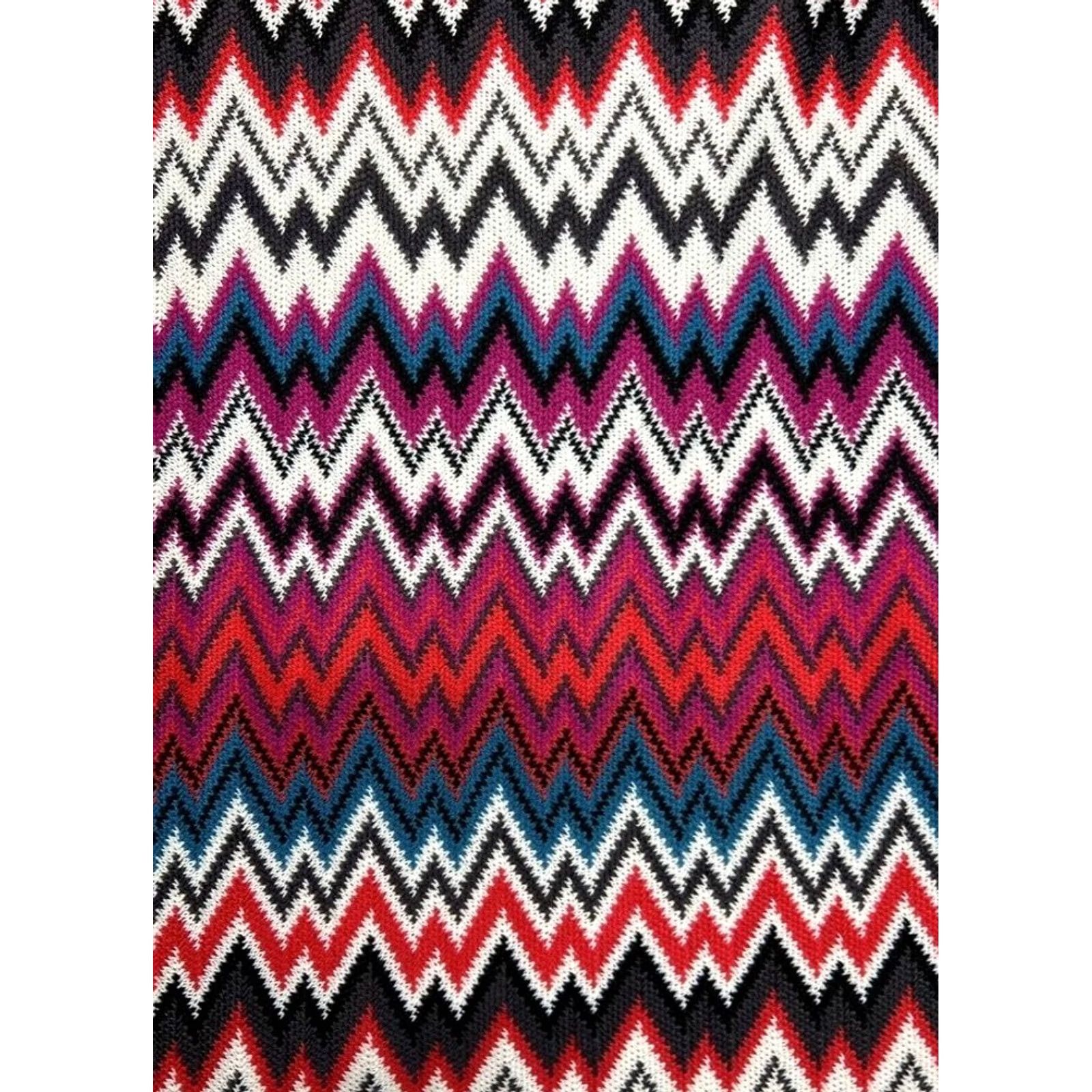 Express Express Skirt Womens XS Multicolored Chevron Knit Bodycon Mini Size 26" / US 2 / IT 38 - 2 Thumbnail