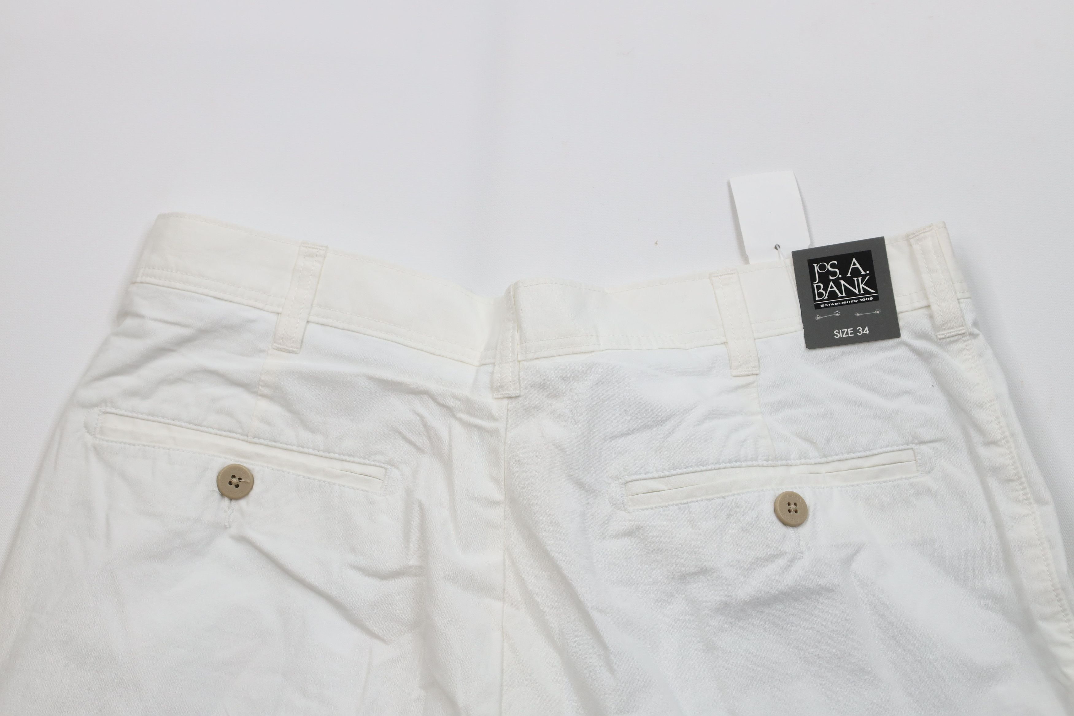 Jos. A. Bank Deadstock Vintage Y2K Jos A Bank Chino Shorts White Cotton Size US 34 / EU 50 - 9 Thumbnail