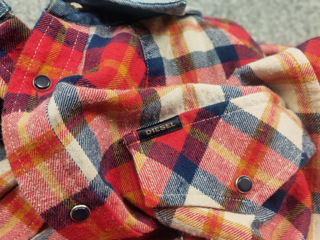 Diesel Diesel Vintage American style Flannel shirt red Long sleeve Size US M / EU 48-50 / 2 - 12 Thumbnail