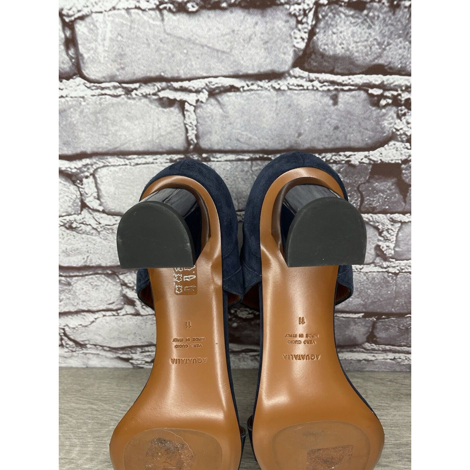 Aquatalia Aquatalia Blue Suede Leather Ankle Strap Heel Open Sandals W Size US 11 / IT 41 - 20 Thumbnail