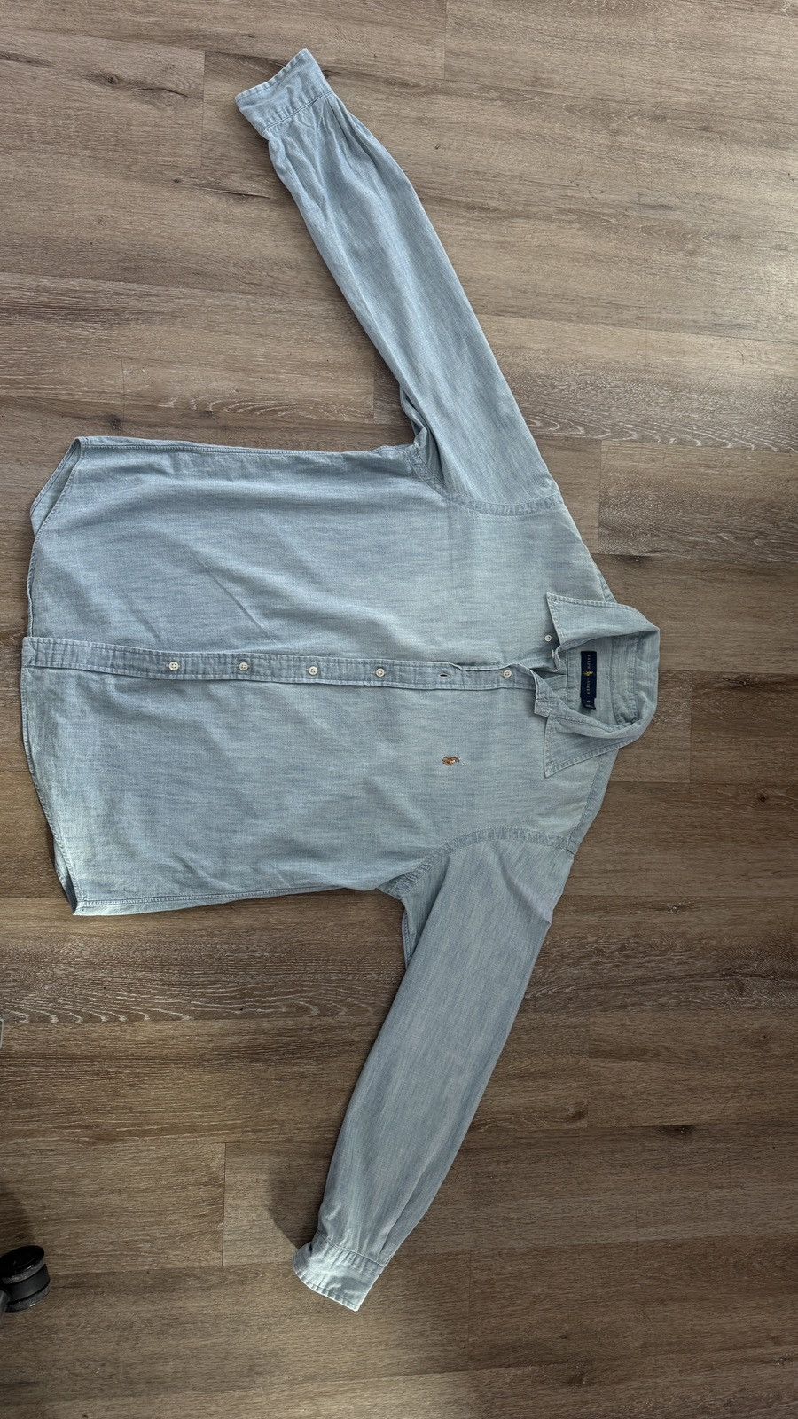 Ralph Lauren Classic Fit Indigo Chambray Shirt Size US L / EU 52-54 / 3 - 2 Thumbnail