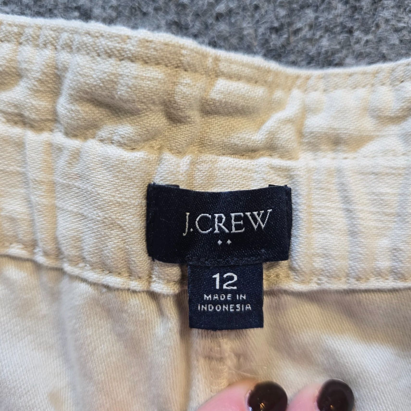 J.Crew J. Crew Pants Womens Size 12 Beige Wide-Leg Cropped Cotton Belted Casual Capsule Shirt? Size 34" / US 12 / IT 48 - 4 Thumbnail