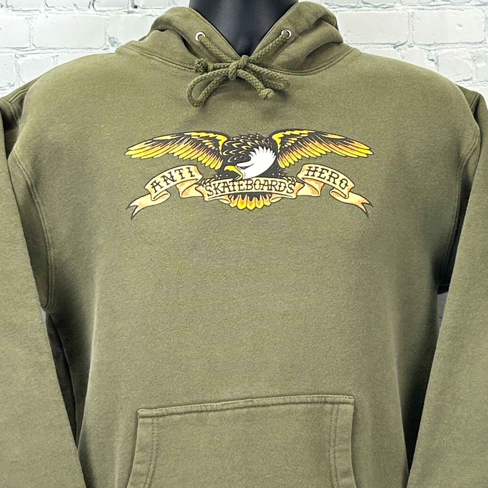 Anti Hero Skateboards Hoodie Skater Eagle Hooded Green M