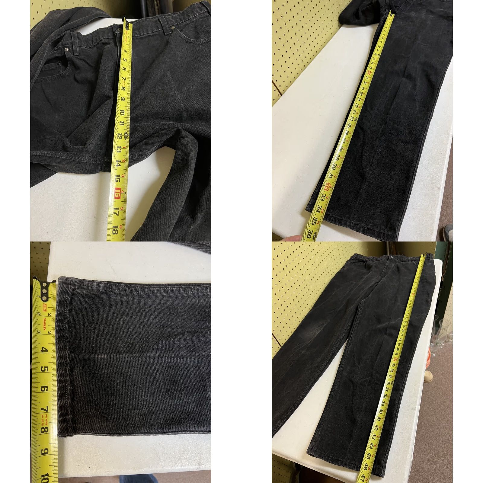 Levi's VINTAGE Levi's Jeans Mens 44 Black Loose Fit 545 Denim Pants 90s Casual 42x36 Mens Jeans Black 90s Levi's 545 Size US 44 / EU 60 - 8 Thumbnail