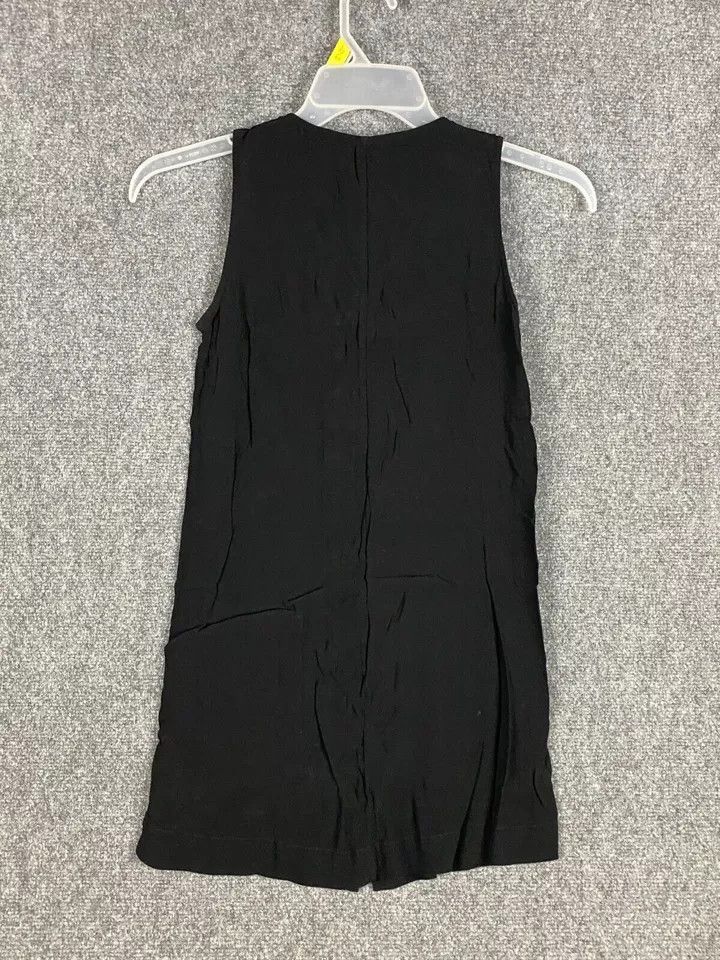 Madewell Madewell Dress Women's XS Button Up Sleeveless Black Viscose Size XS / US 0-2 / IT 36-38 - 7 Thumbnail