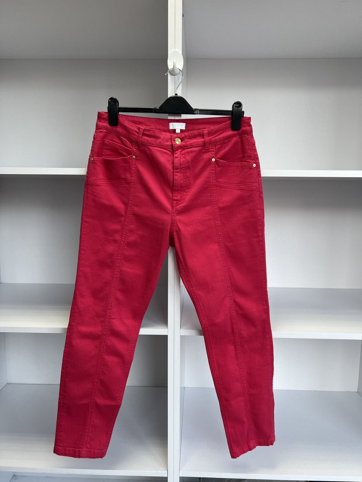 Designer × Escada × Vintage Vintage Escada Sport Women’s Pink Jeans Logo Y2K Size 28" / US 6 / IT 42 - 2 Thumbnail