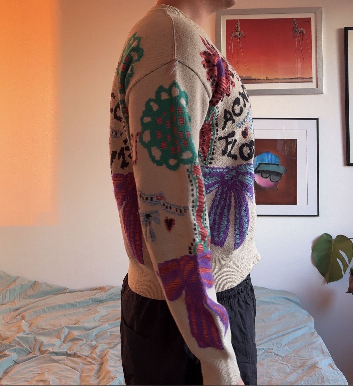 Acne Studios Acne floragatan knitted sweater Size US XL / EU 56 / 4 - 4 Thumbnail