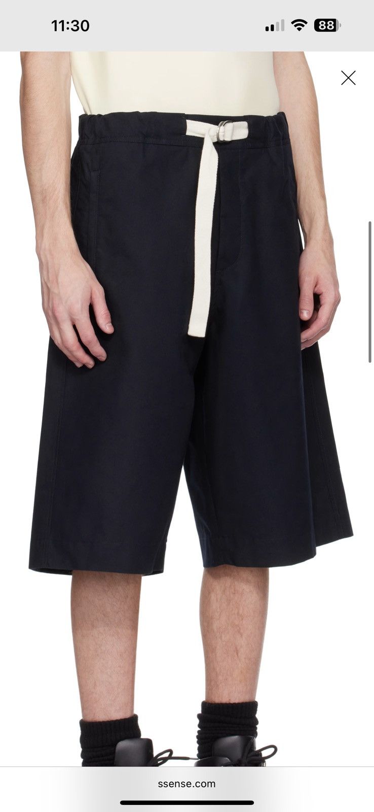 Jil Sander Jil Sander Navy Organic Bermuda Shorts Size US 34 / EU 50 - 2 Thumbnail